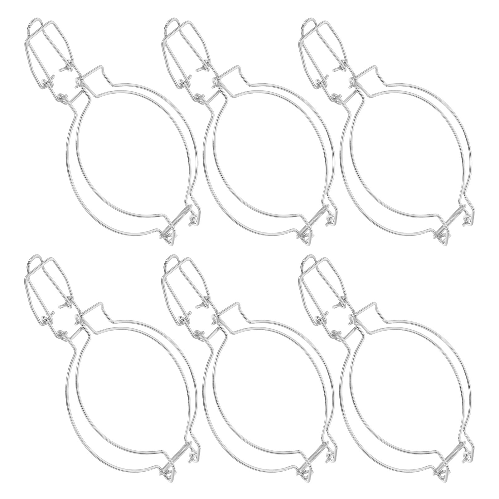Food Storage Glass - 6Pcs Stainless Steel Snap Clasp Sealing