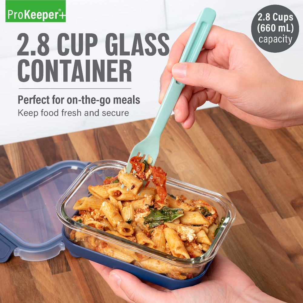 Food Storage Glass - 2.8 Cup Glass Food Storage Container