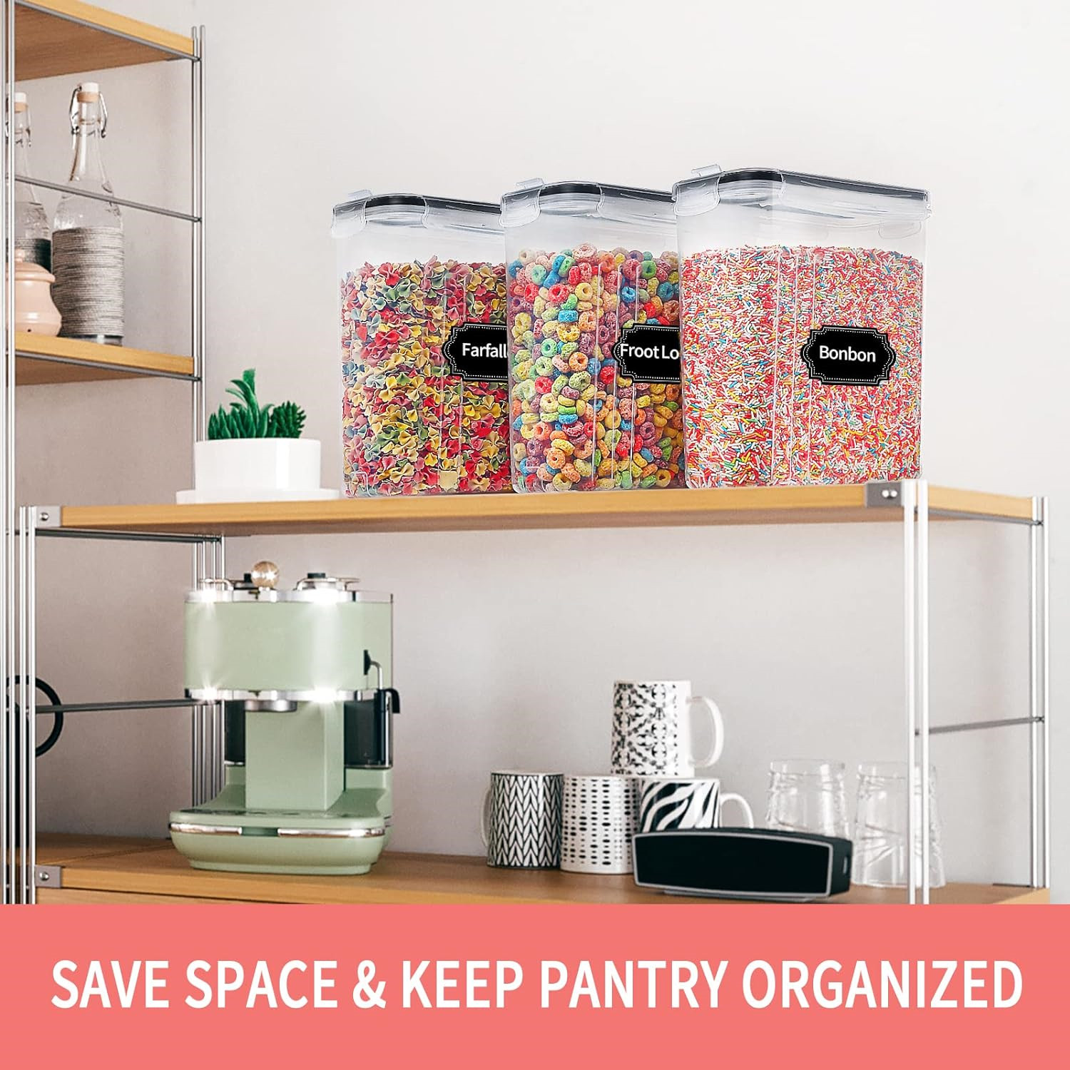 Food Storage Made Easy - 2.5L Cereal Storage Containers with Lids