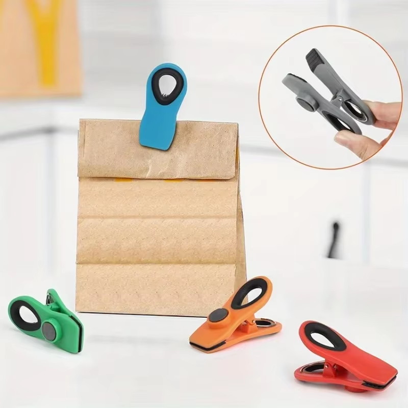 Food Storage Bags Reusable - 10pcs Reusable Sealing Bag Clip With