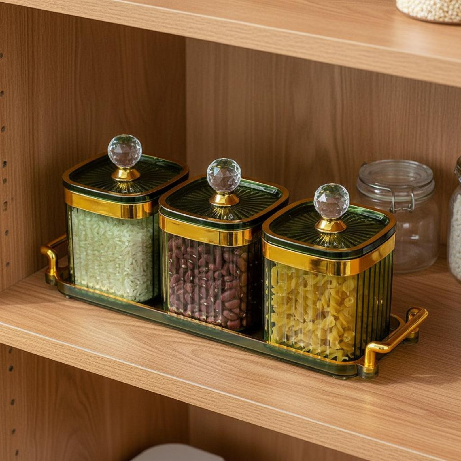 Storage Food Tray - Decorative Snack Container Set Airtight Closure