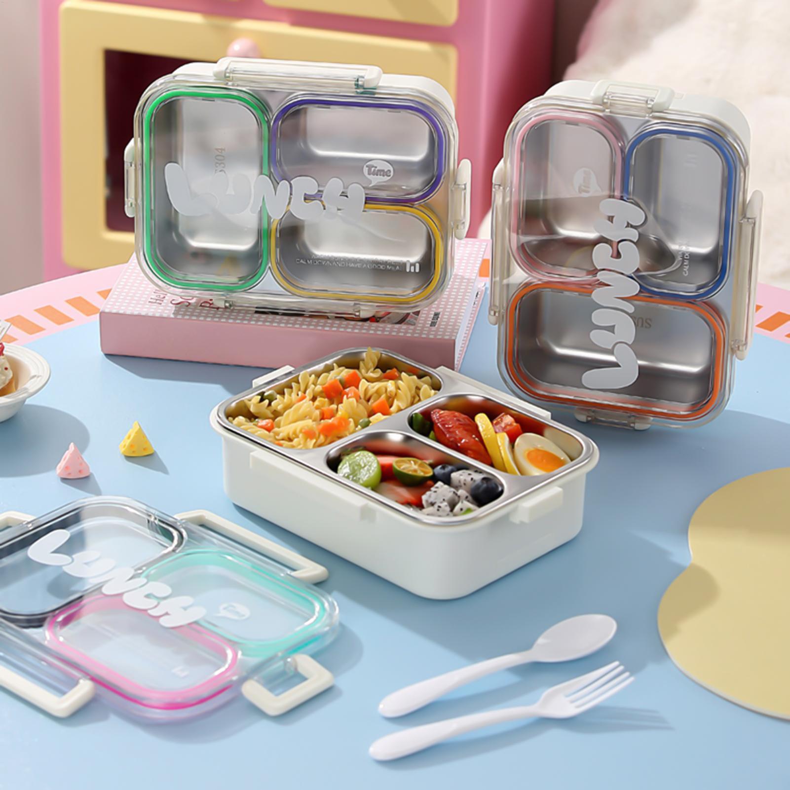 Food Storage Made Easy - Stainless Steel Lunch Box Divided Leak-proof