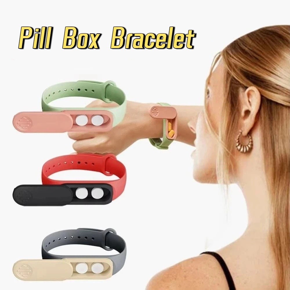 Food Storage Emergency - 360° Rotating Wristband Pill Case Moisture-Proof