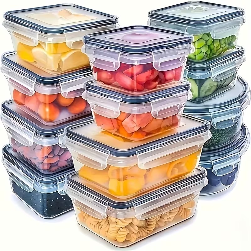 Food Storage Unit - 4-Piece Clear Food Storage Containers with