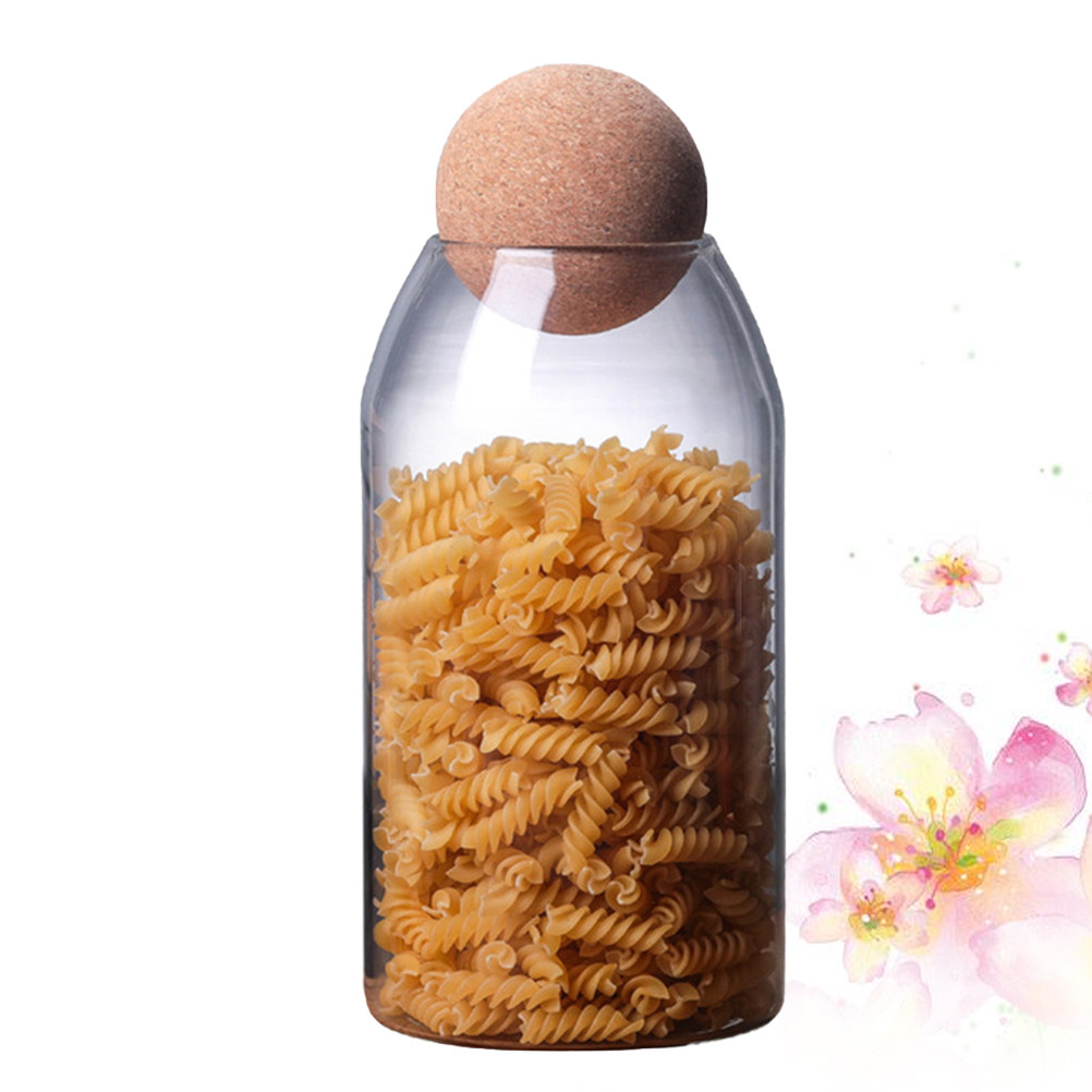Food Storage Set Glass - Glass Storage Jar Borosilicate Transparent 1200Ml