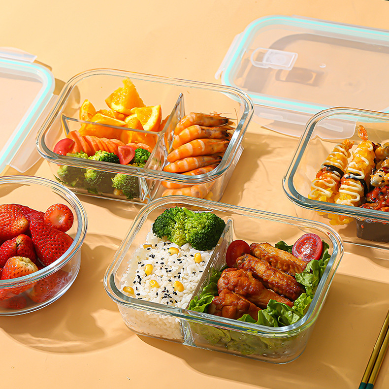 Food Storage Unit - Glass Fresh-Keeping Box high Borosilicate Heat-Resistant
