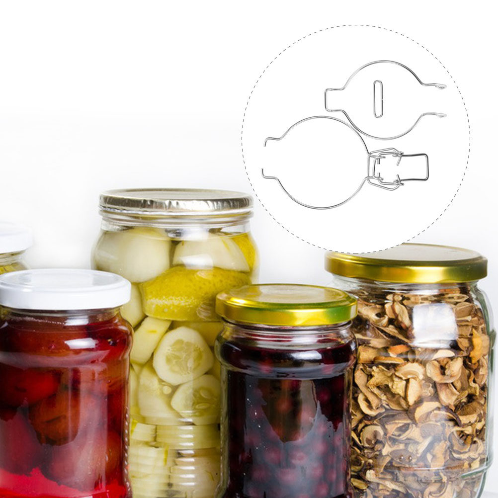 Food Storage Glass - 12Pcs Glass Jar Wire Clamps Stainless