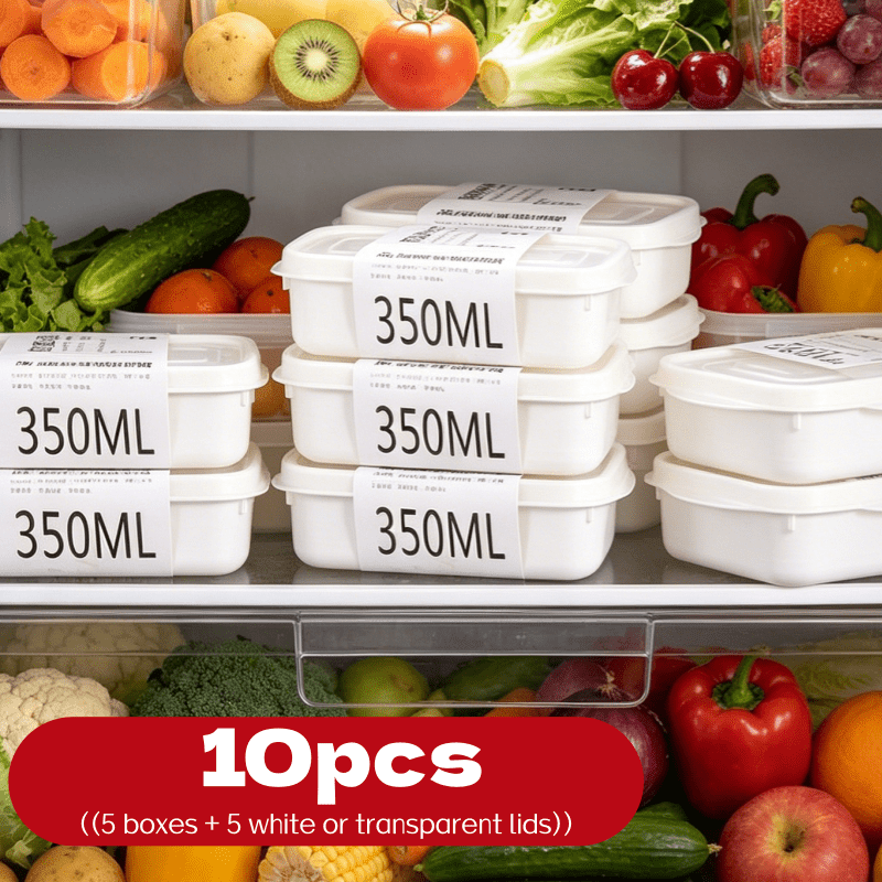 Food Storage Unit - 10Pcs Reusable Stackable Food Storage Box