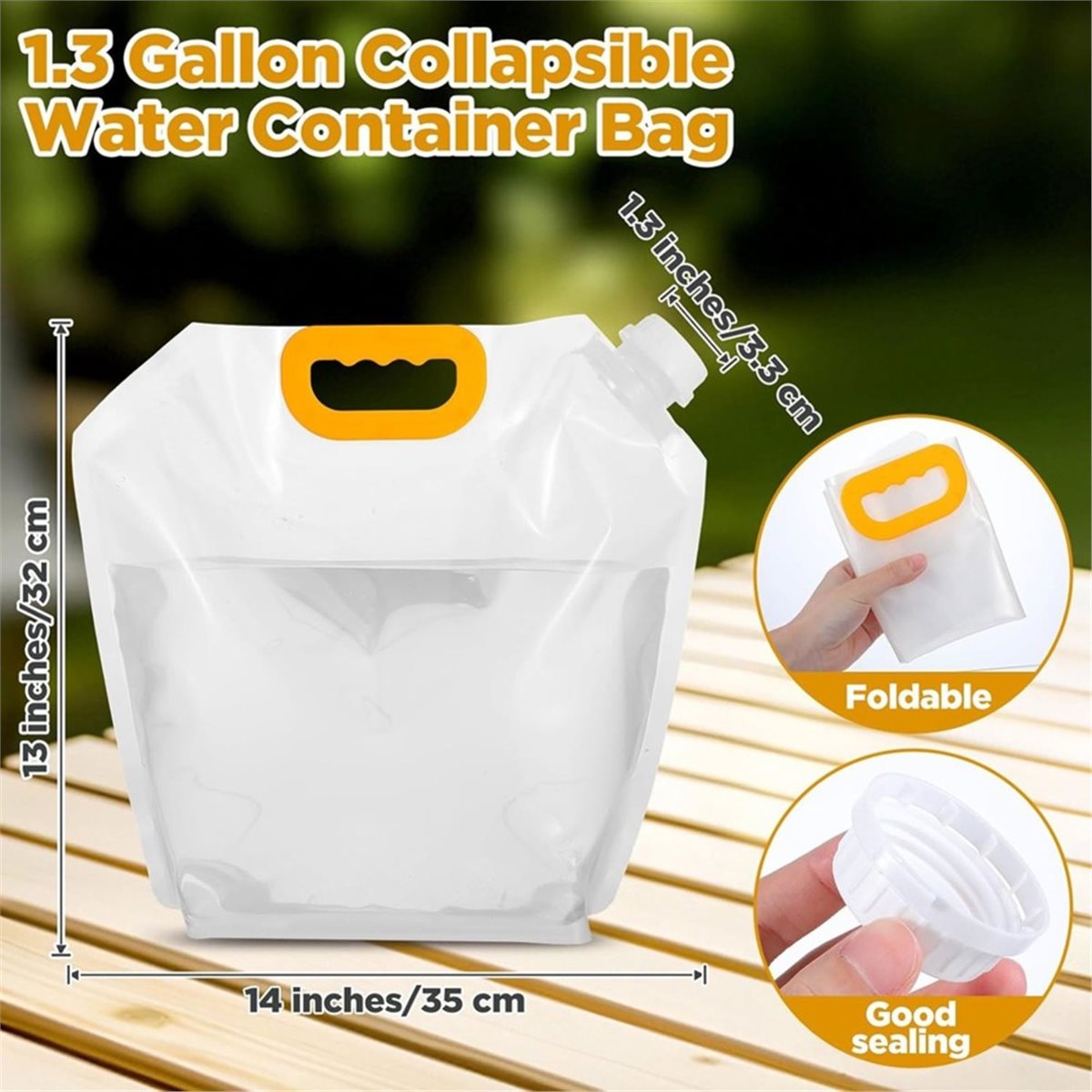 Food Storage Emergency - T22C 20 Pcs 1.3 Gallon Foldable