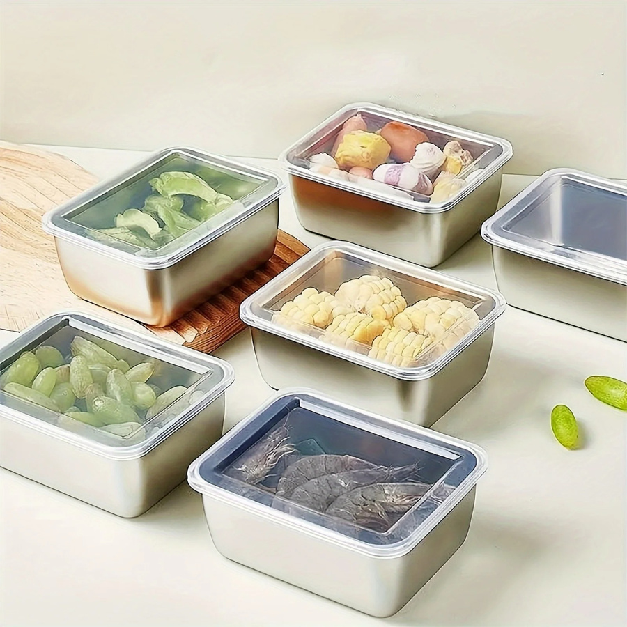Food Storage Made Easy - 1/3/5pcs Stainless Steel Food Storage Box