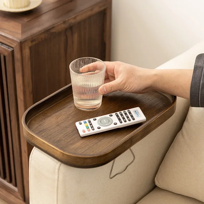 Storage Food Tray - Sofa Side Clip-on Tray Table, Clip-on