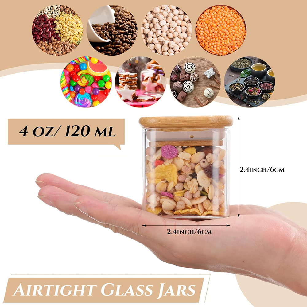 4oz 6Packs Glass Jars Set with - Food Storage Set Glass recension och pris