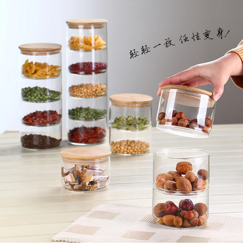 New1200 Ml 3-layer Glass Can K - Food Storage Set Glass recension och pris