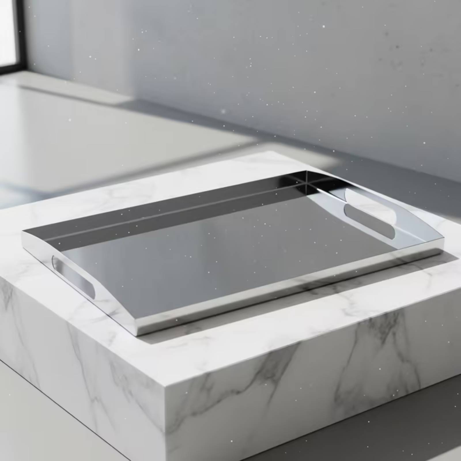 Stainless Steel Tray Mirrored  - Storage Food Tray recension och pris