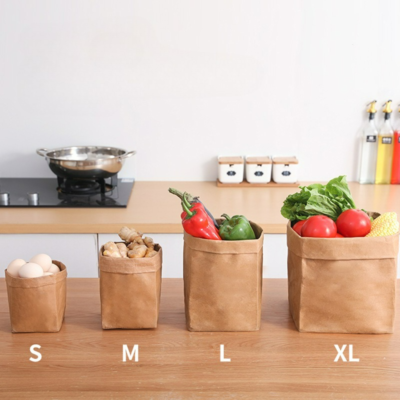 Kraft Paper Bag Washable Paper - Food Storage Bags Reusable recension och pris