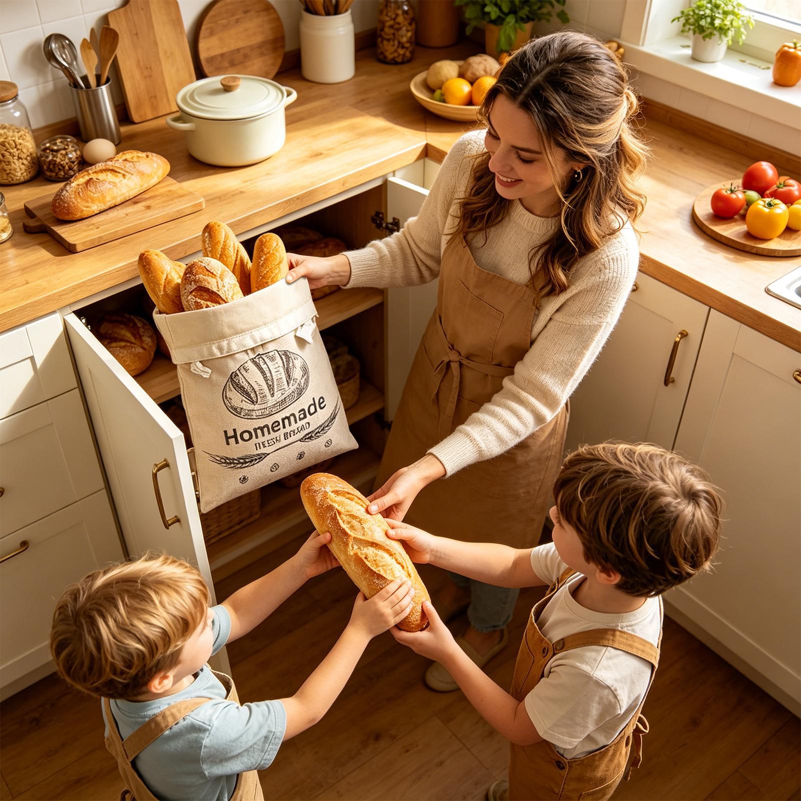 Linen Bread Bag Reusable Bags  - Food Storage Bags Reusable recension och pris