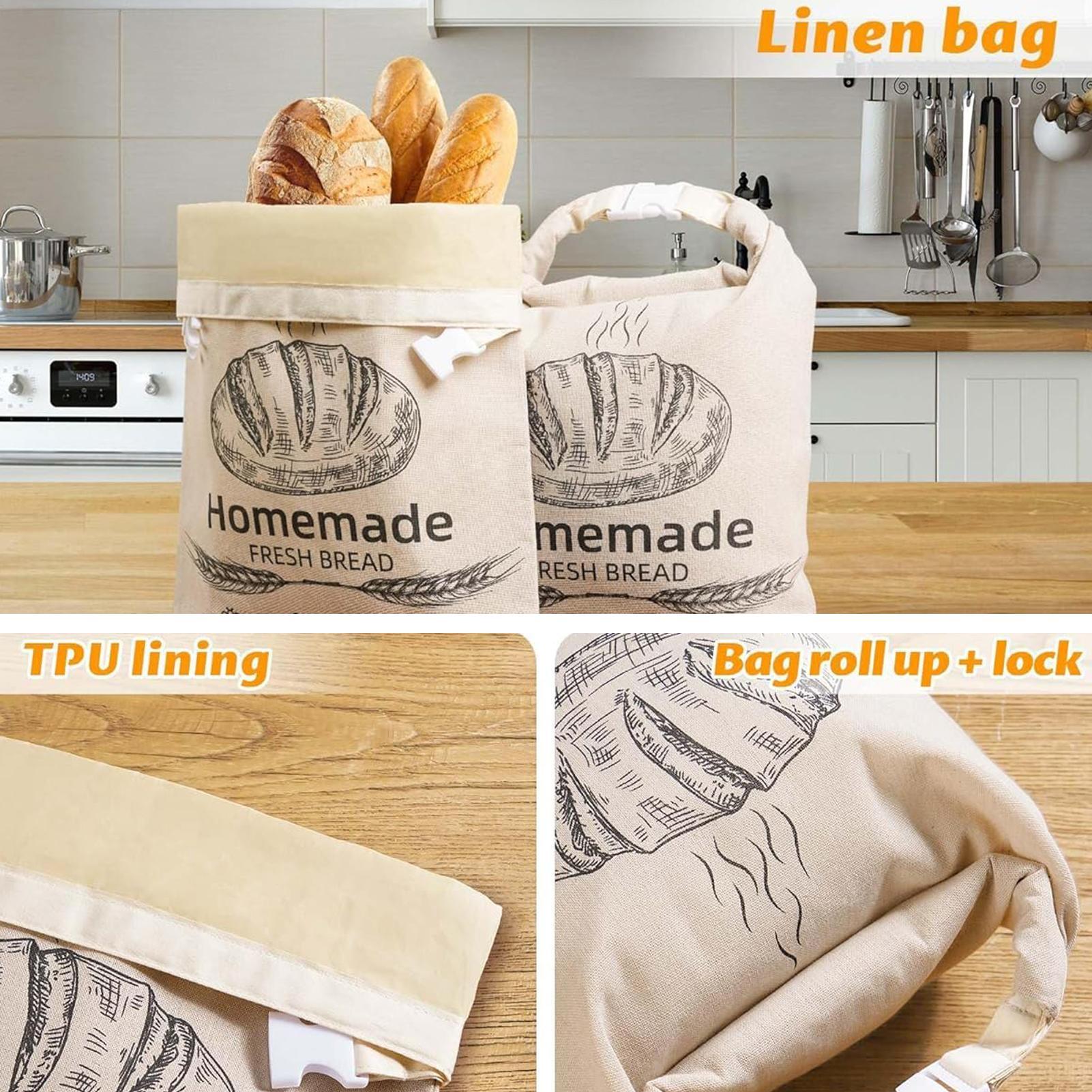 Linen Bread Bag Reusable Bags  - Food Storage Bags Reusable recension och pris