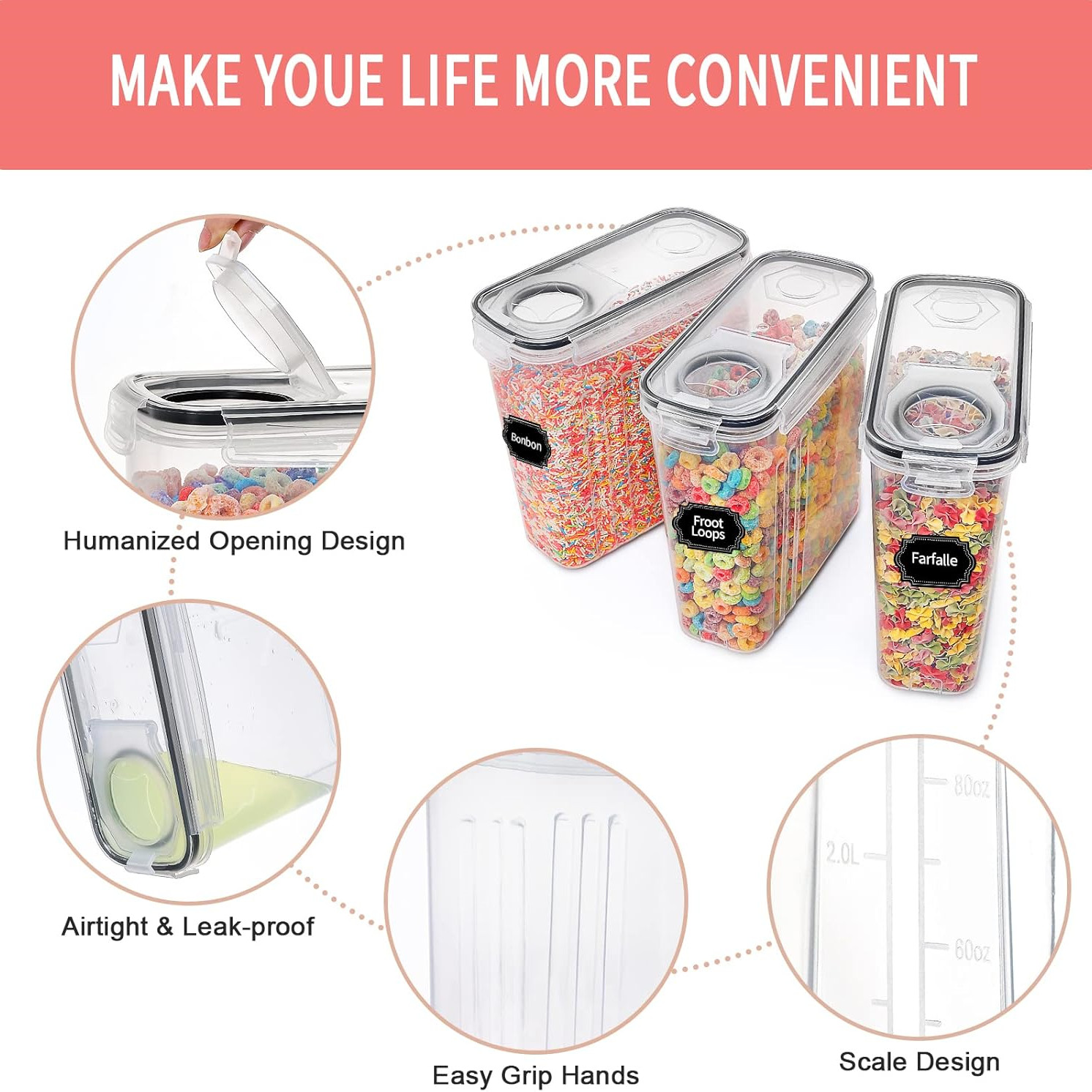 2.5L Cereal Storage Containers - Food Storage Made Easy recension och pris
