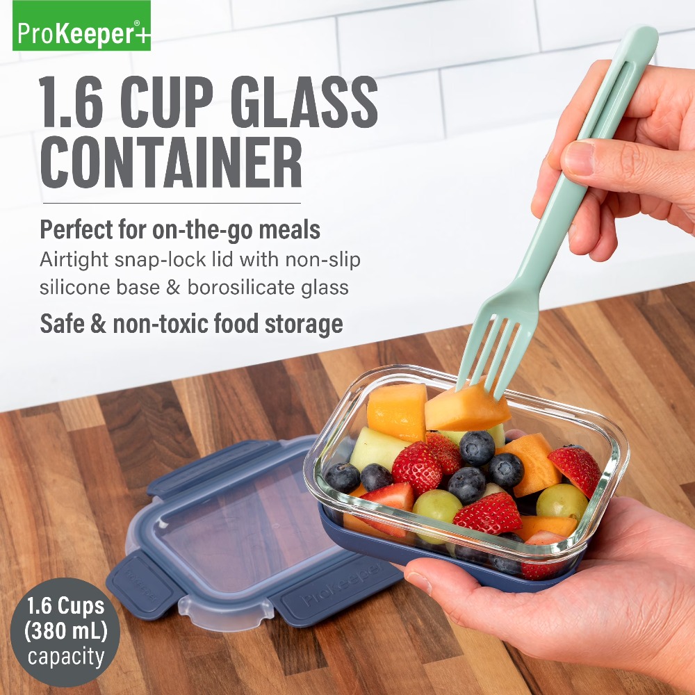 2 Pack 1.6 Cup Glass Food Stor - Food Storage Glass recension och pris