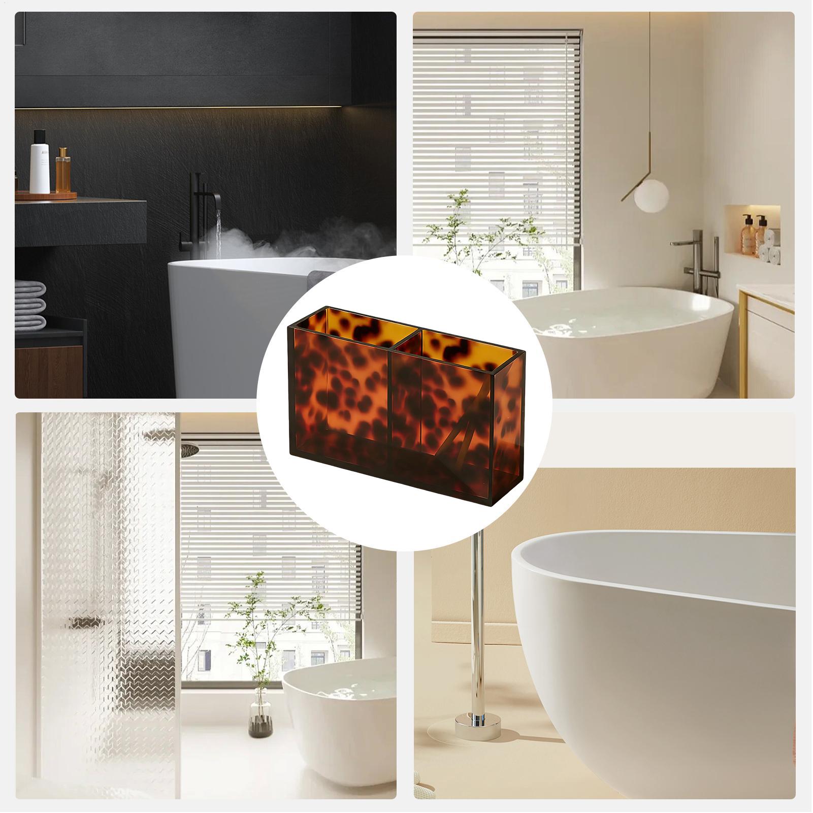 Bathroom Counter Tray Tortoise - Storage Food Tray recension och pris