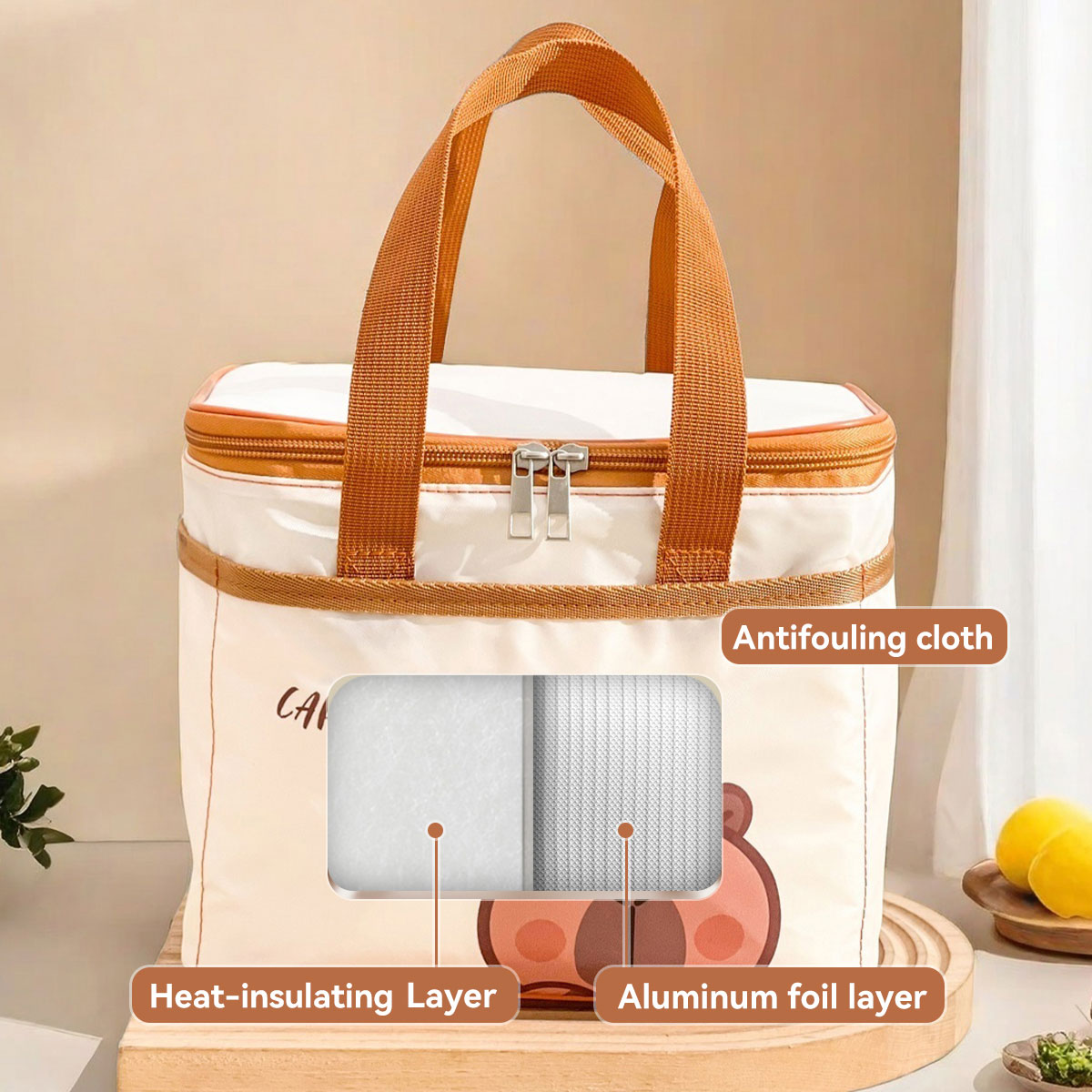 Cute Capybara Insulated Lunch  - Food Storage Bags Reusable recension och pris