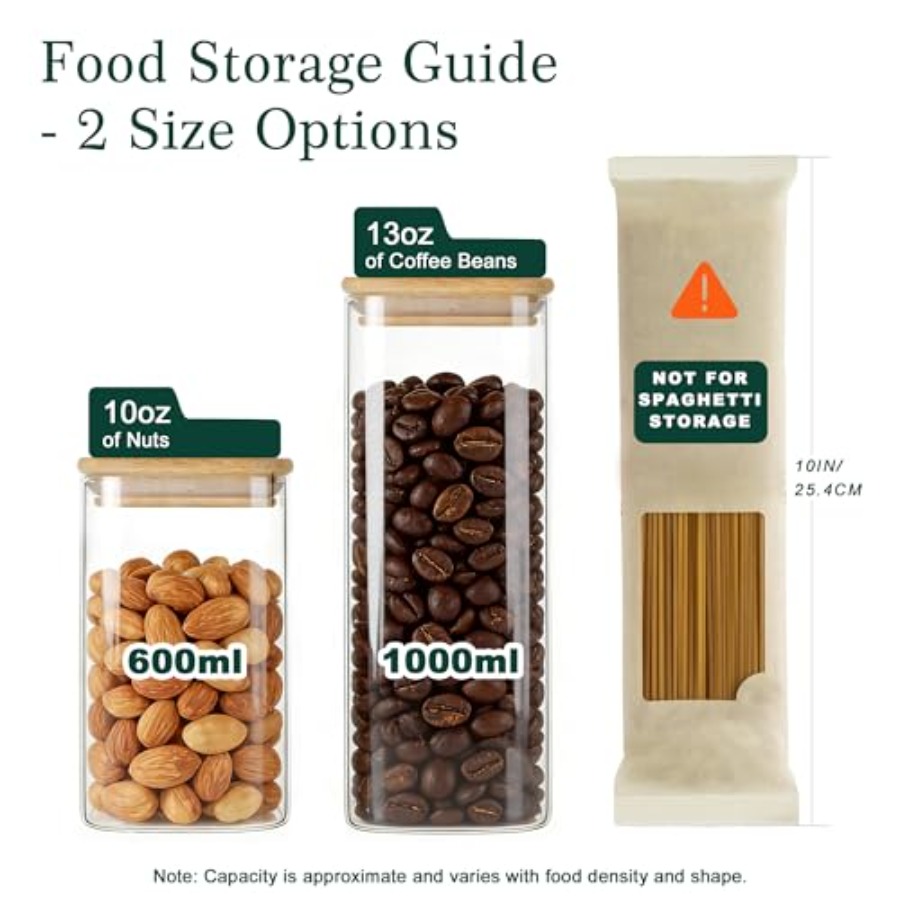 12-Pack Square Glass Storage J - Food Storage Containers recension och pris