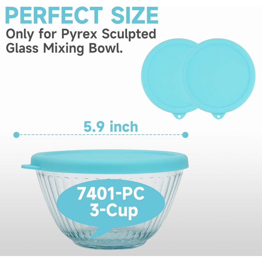 Silicone Lids for Glass Mixing - Food Storage Set Glass recension och pris