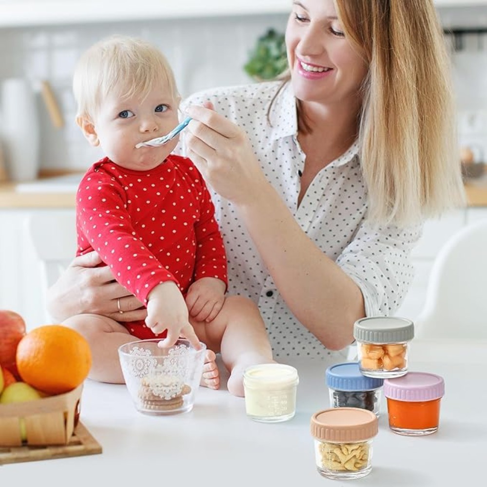 6pcs Mason Jar Glass Baby Food - Food Storage Glass Box recension och pris