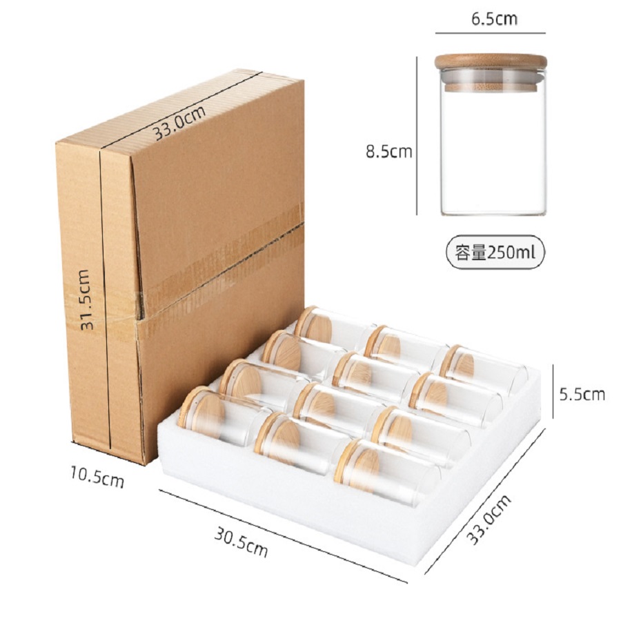 12pcs/set Airtight Glass Stora - Food Storage Set Glass recension och pris