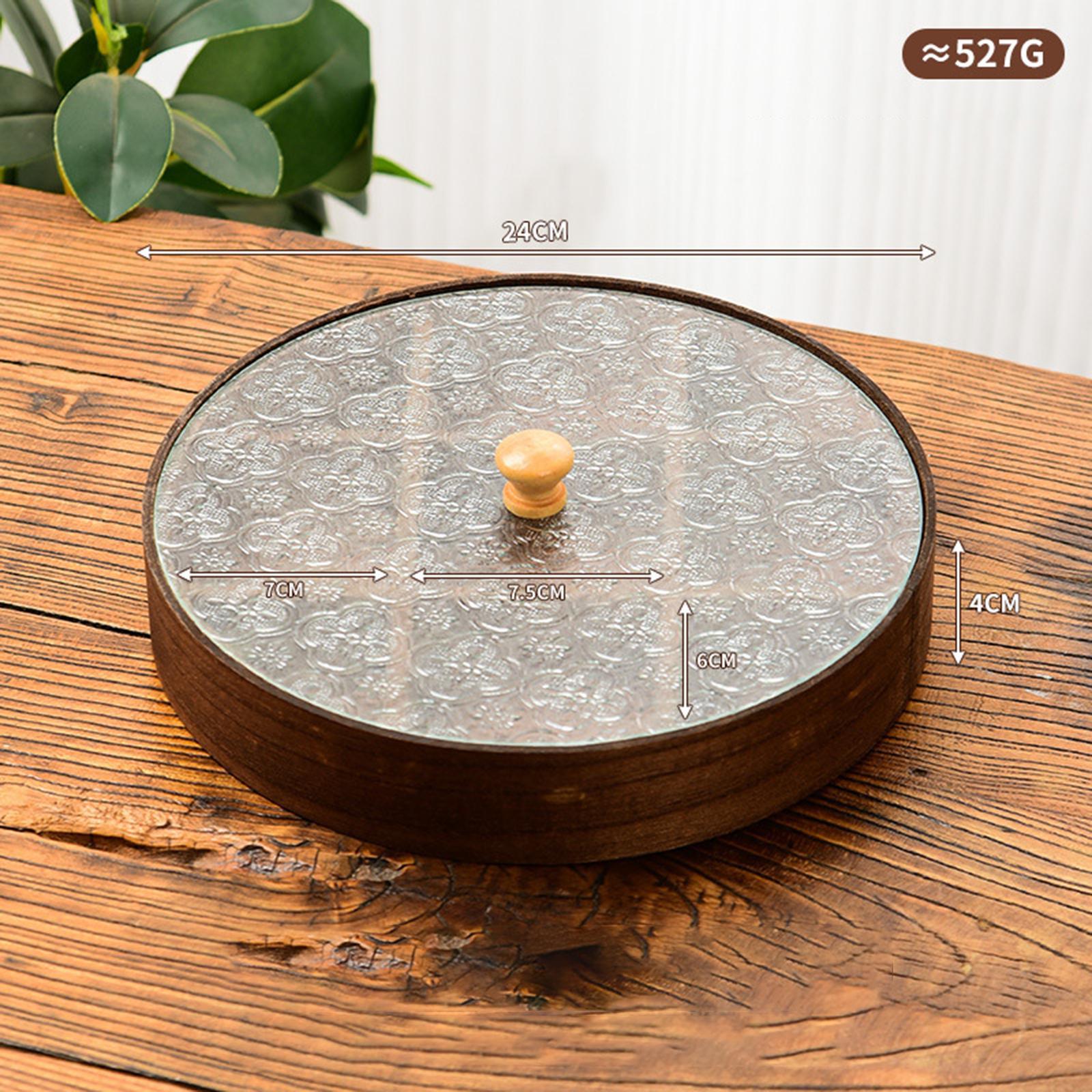 Wooden Glass Serving Bowl with - Food Storage Glass Box recension och pris