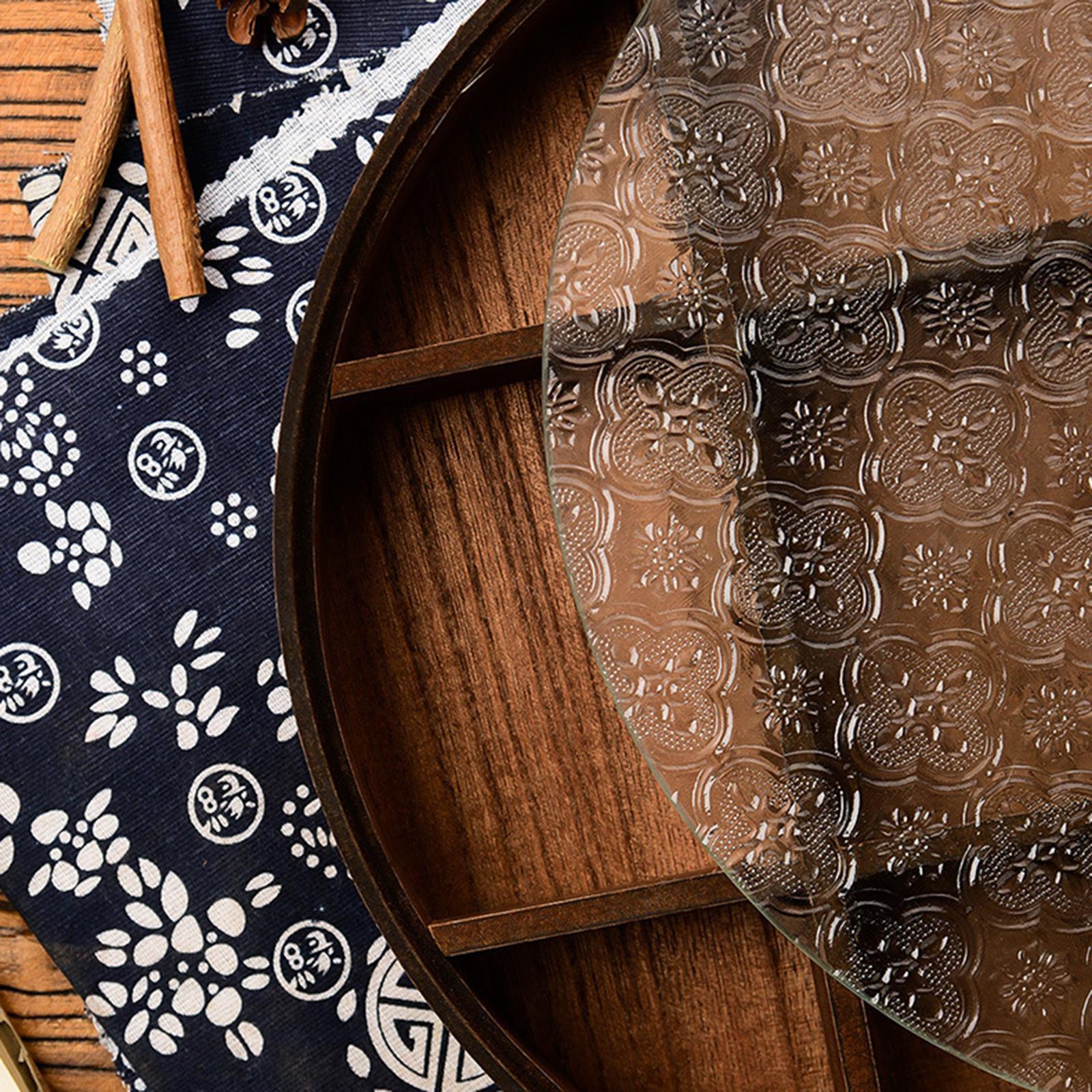 Wooden Glass Serving Bowl with - Food Storage Glass Box recension och pris