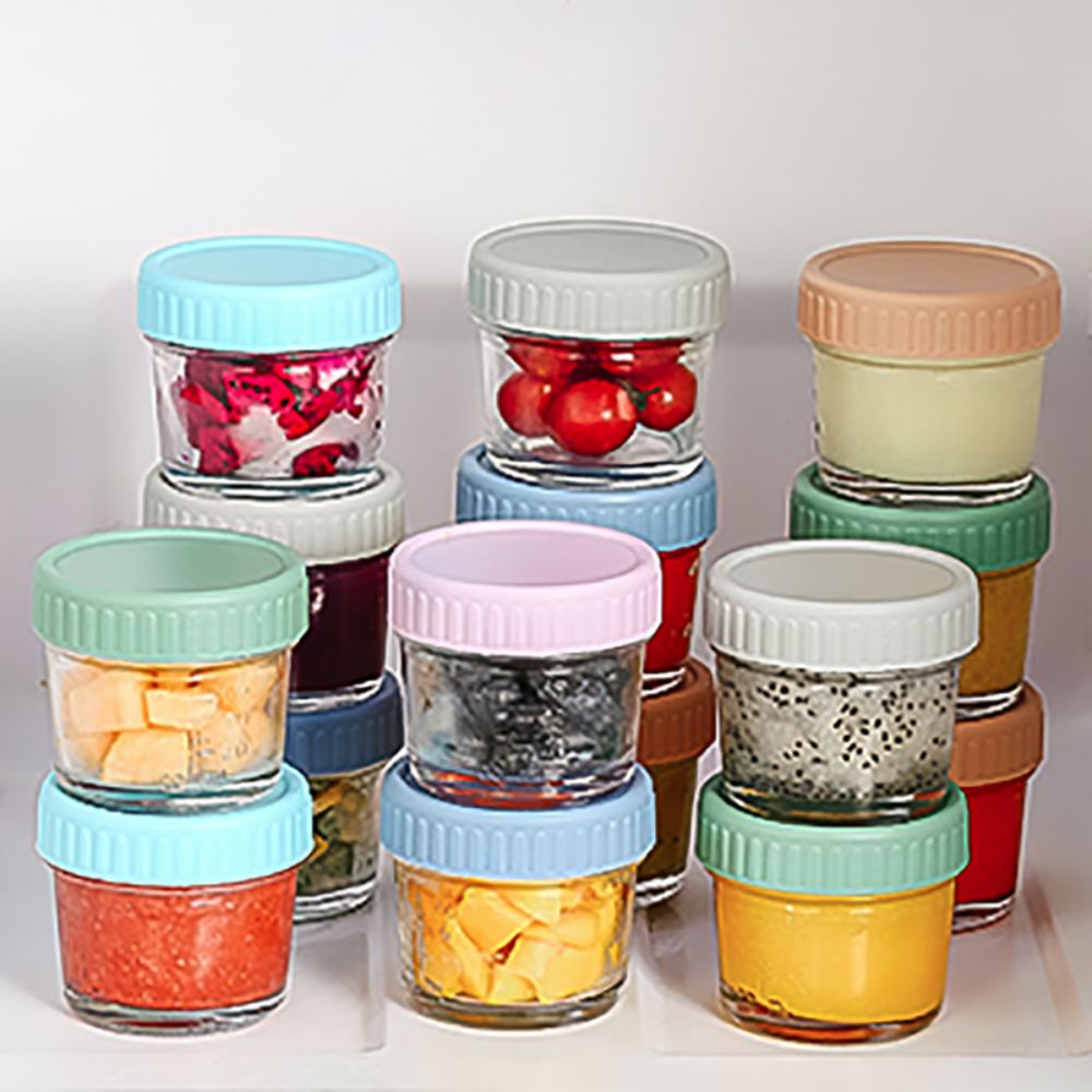 6pcs Glass Baby Food Jar Reusa - Food Storage Glass Box recension och pris