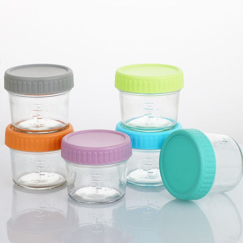 6pcs Glass Baby Food Jar Reusa - Food Storage Glass Box recension och pris