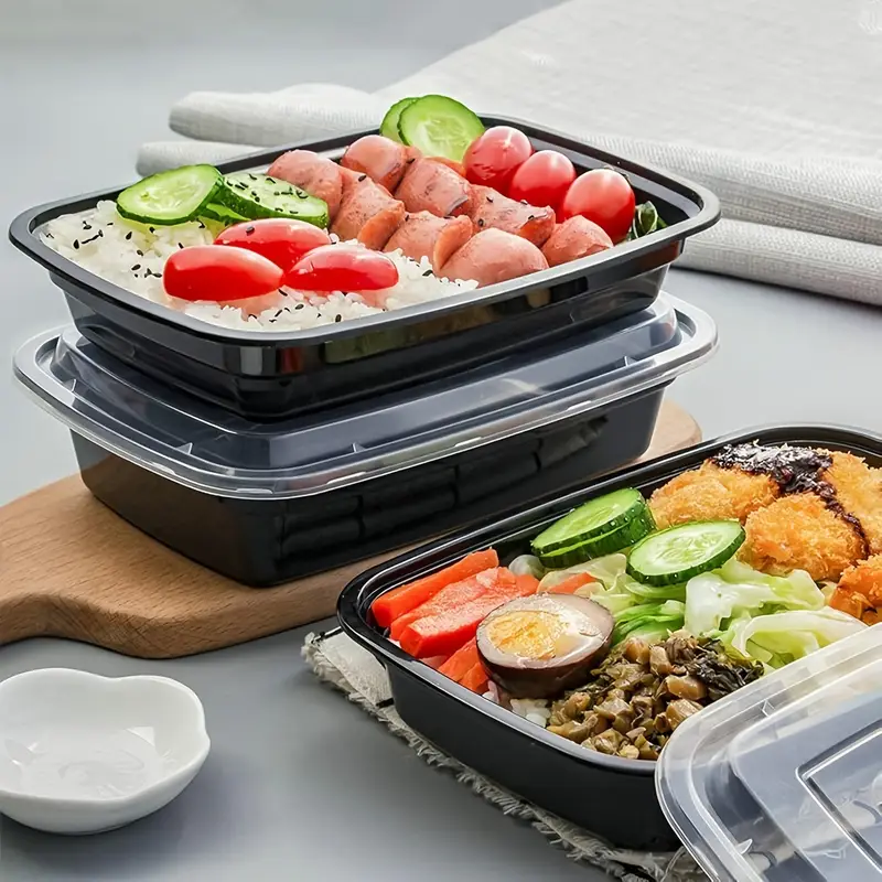 1-100pcs Black Disposable Food - Food Storage Made Easy recension och pris