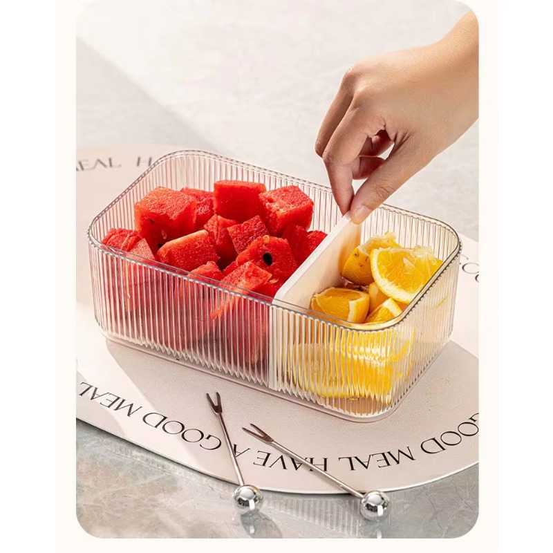 Stackable Plastic Rectangle PE - Storage Food Tray recension och pris