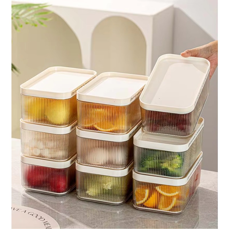 Stackable Plastic Rectangle PE - Storage Food Tray recension och pris