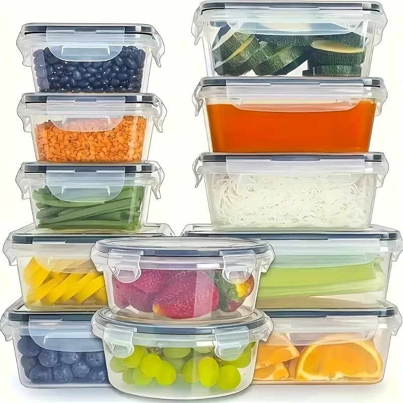 4-Piece Clear Food Storage Con - Food Storage Unit recension och pris