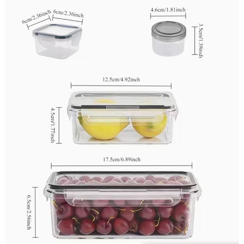 4-Piece Clear Food Storage Con - Food Storage Unit recension och pris