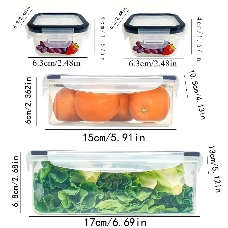 8Pcs Set Includes 4 Containers - Food Storage Made Easy recension och pris