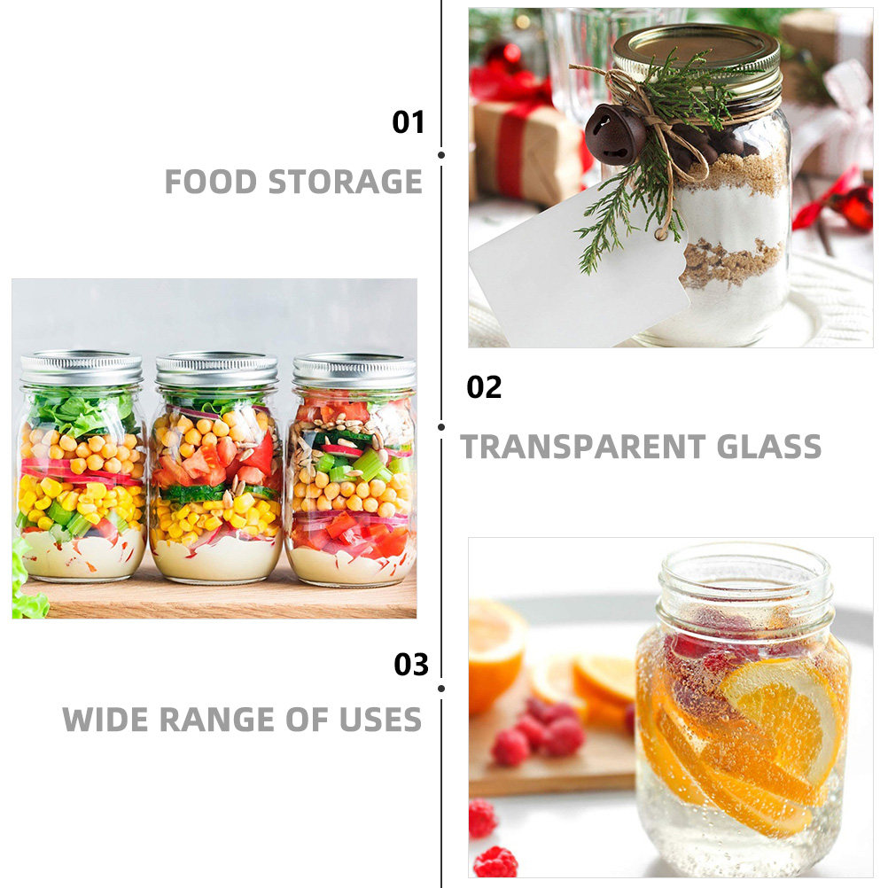6Pcs Transparent Round Glass J - Food Storage Glass recension och pris