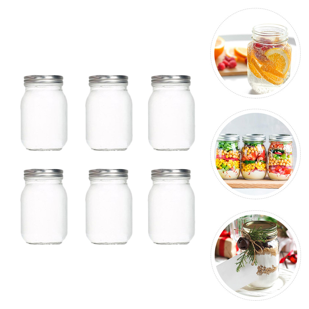 6Pcs Transparent Round Glass J - Food Storage Glass recension och pris