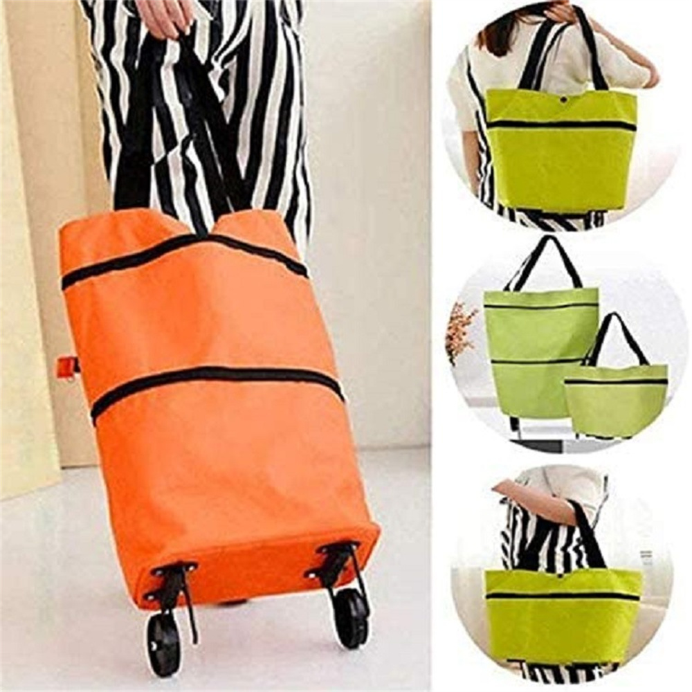 Foldable Shopping Trolley Bag  - Food Storage Bags Reusable recension och pris