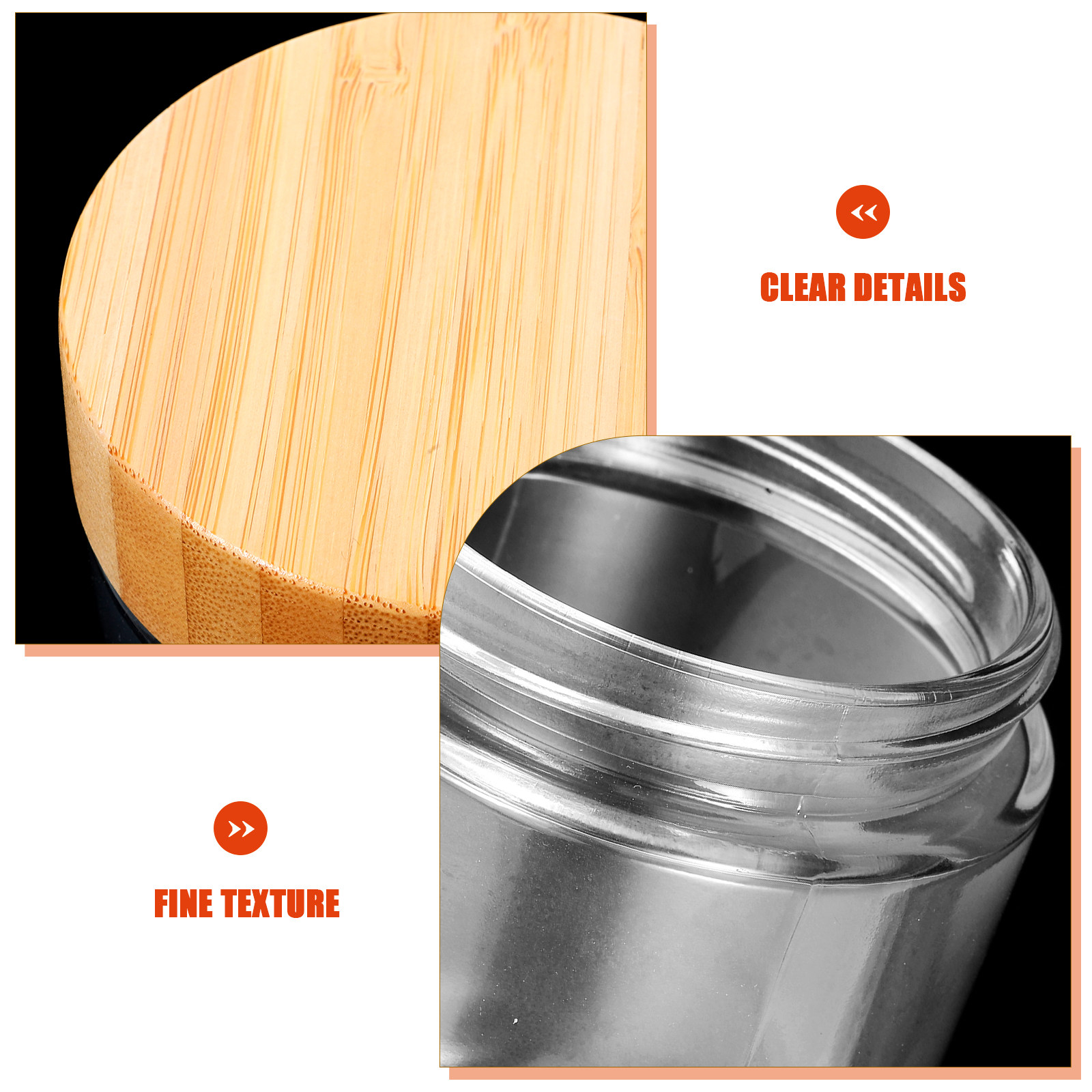 4Pcs Transparent Glass Jars wi - Food Storage Containers recension och pris