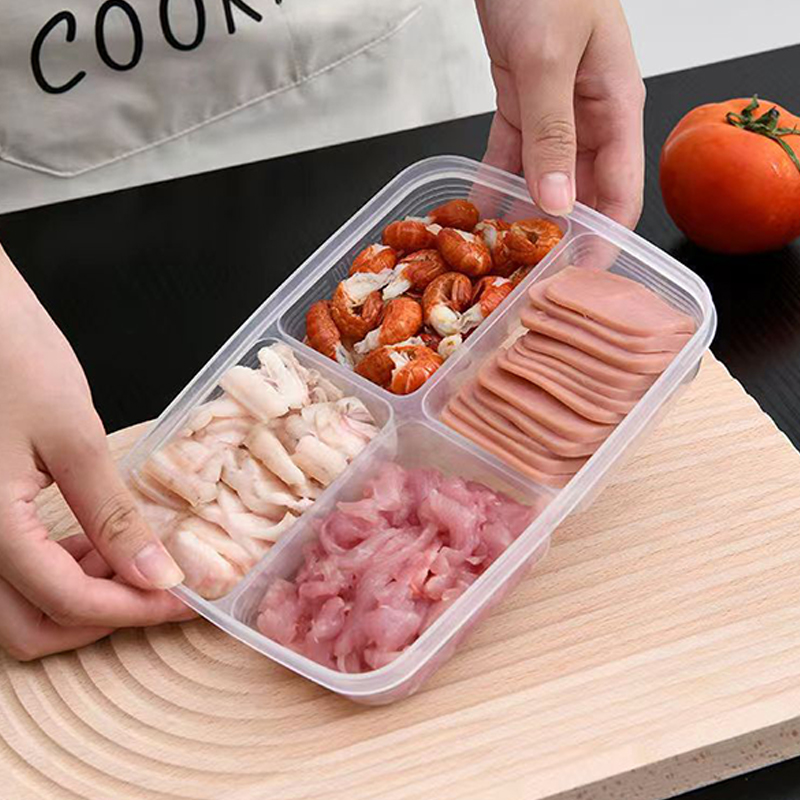 New【4 Grids Plastic Storage Bo - Food Storage Unit recension och pris