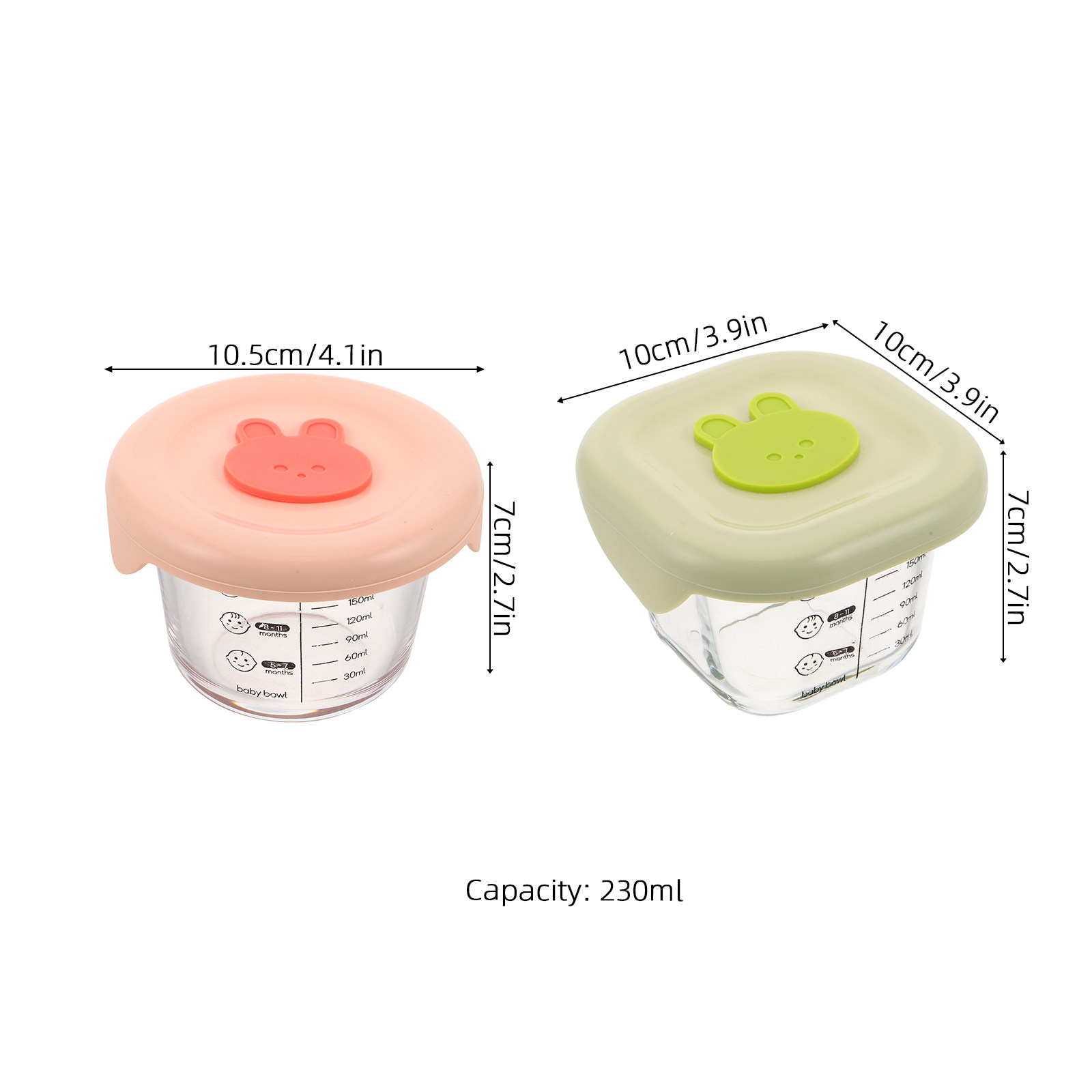 2Pcs Baby Food Storage Contain - Food Storage Glass Box recension och pris