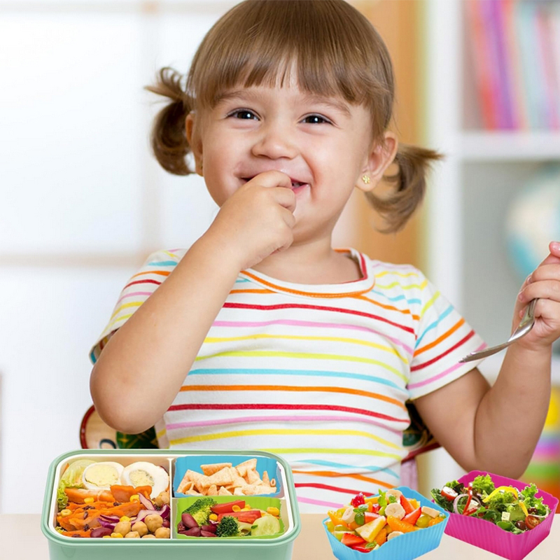 8PCS Silicone Lunch Box Divide - Food Storage Unit recension och pris
