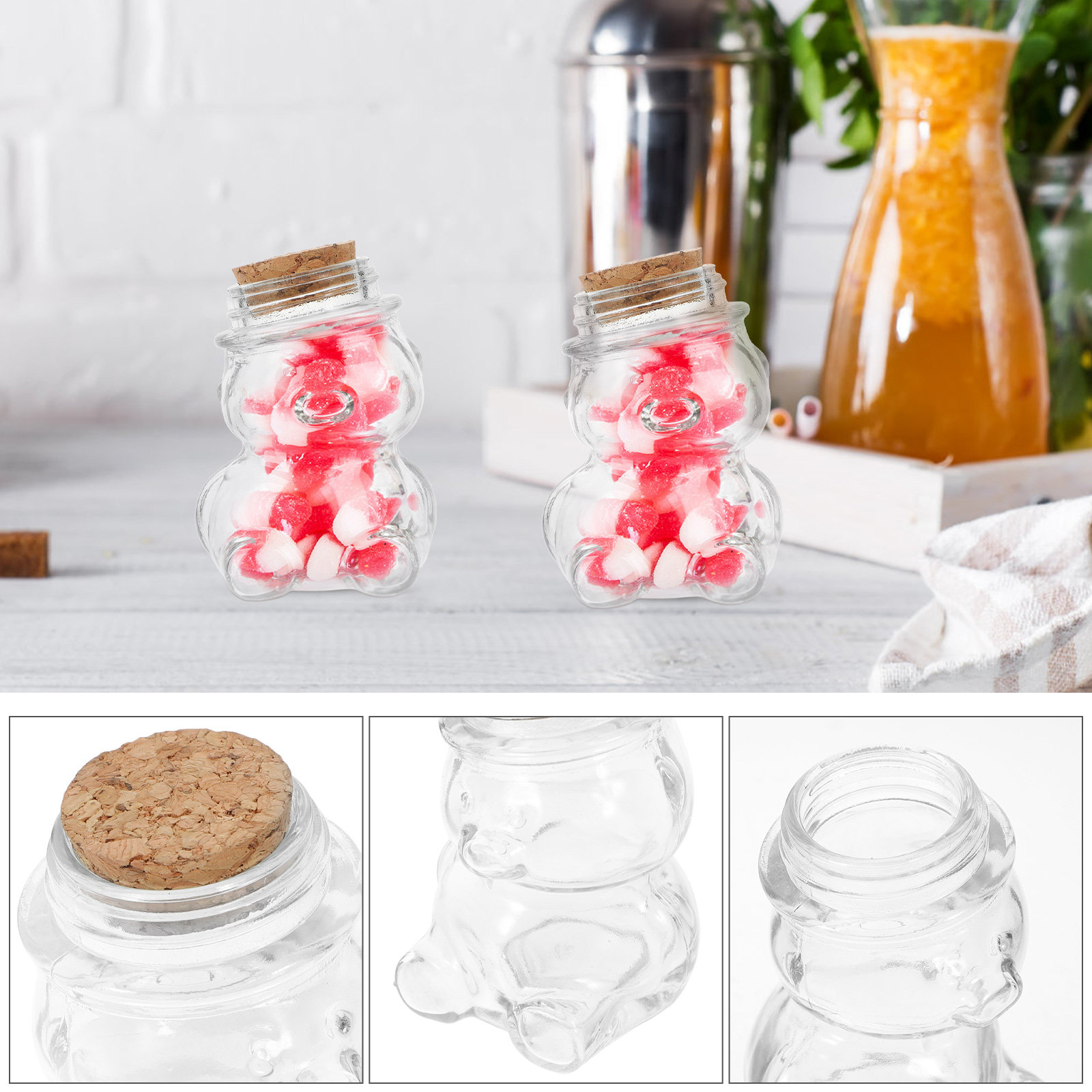 4Pcs Glass Candy Jar Set Trans - Food Storage Glass recension och pris