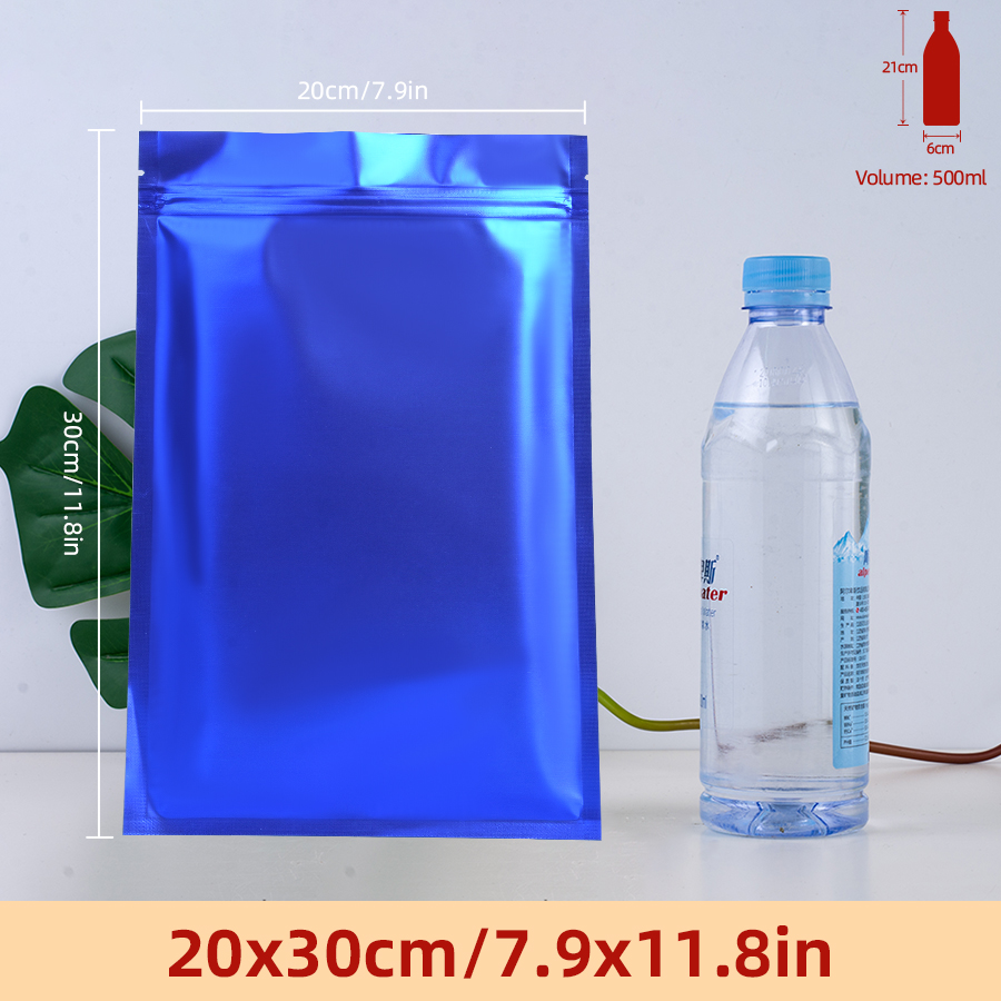 100pcs Matte Blue Foil Zipper  - Food Storage Bags Reusable recension och pris