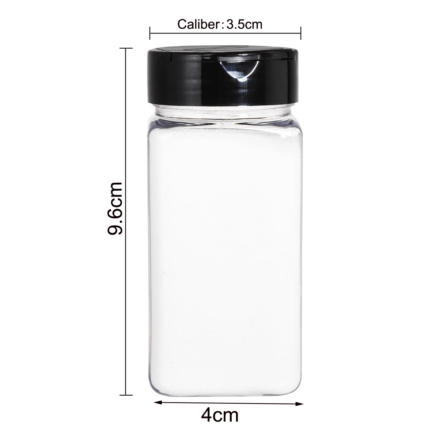 Square Large Plastic Spice Jar - Food Storage Unit recension och pris