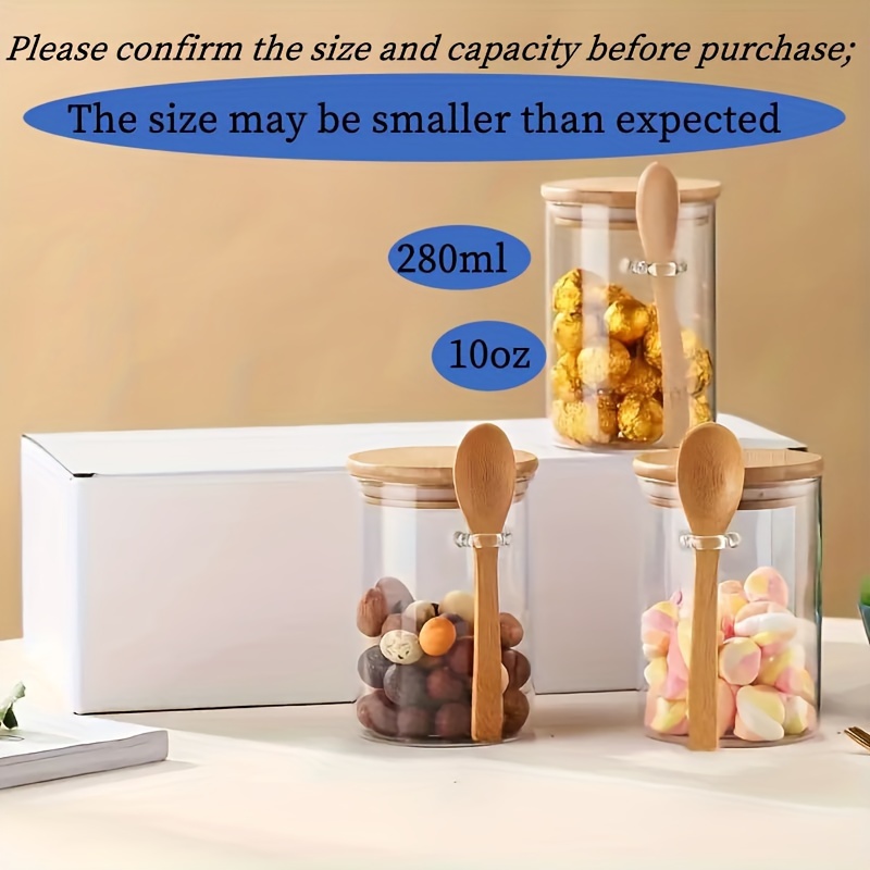 280ml Candy Jar, Biscuit Jar,  - Food Storage Set Glass recension och pris
